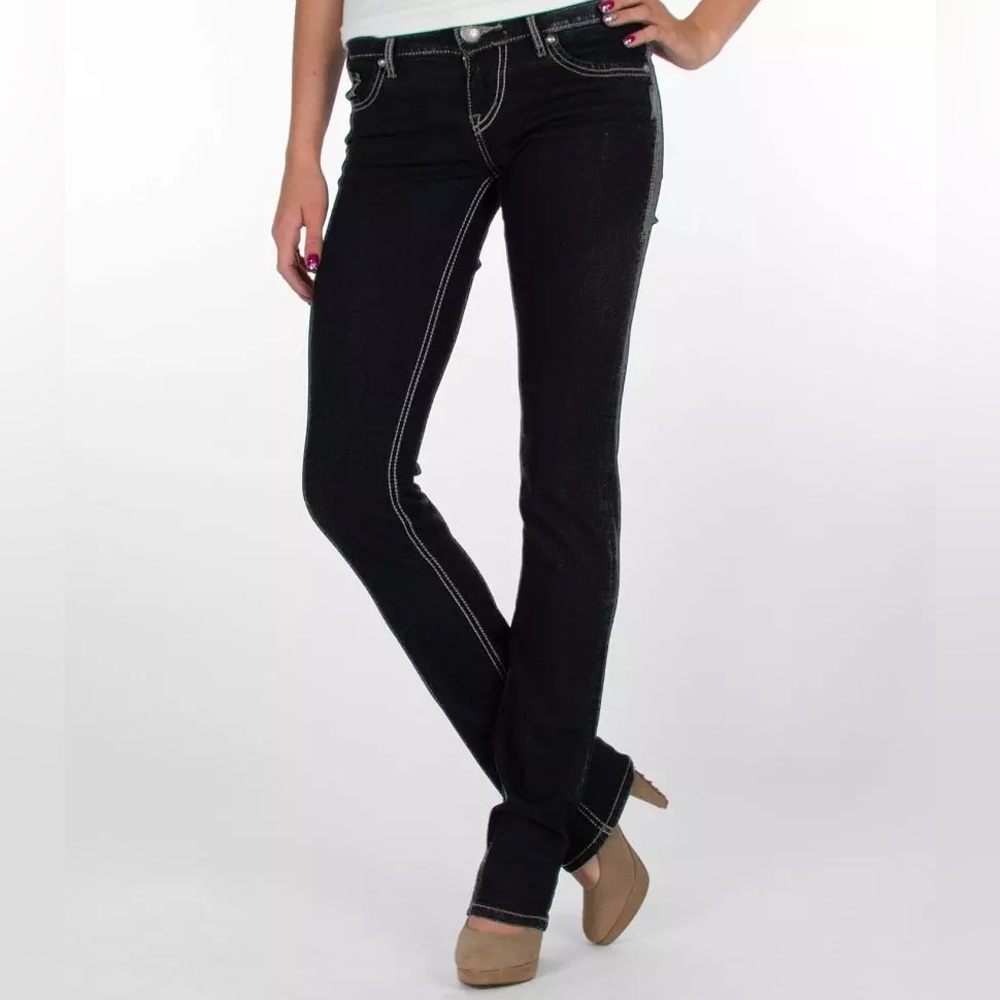 🆕 NWOT Silver Jeans Berkley straight leg Women's dark wash jeans 33x34